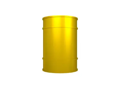Oil Barrel v1 012 Low-poly 3D model