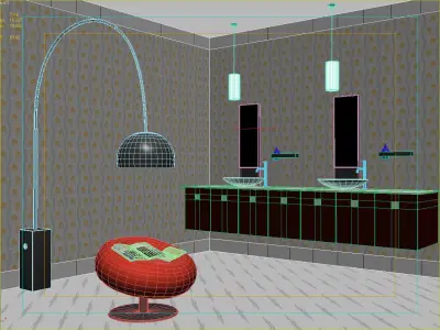 Wash Room 01 3D model