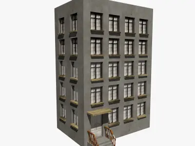 Residential Five Floor Building  3D model