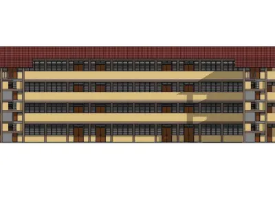 Malaysia School Building 4 Floor Educational institute  3D model