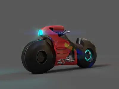 Sci-fi Bike Game Ready 2 3D model