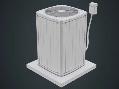 Air Conditioner 3B Low-poly 3D model