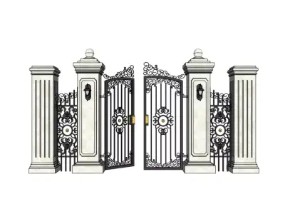 Gates model 3D model