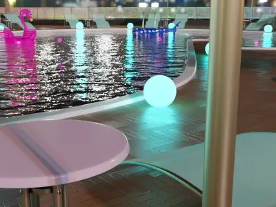 Night Pool 3D model
