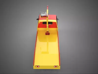 EMERGENCY LIFTING HYDRAULIC CRANE RECOVERY TOWING TOW FIRE TRUCK 3D model