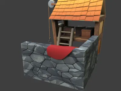 whare house 3d model Low-poly 3D model