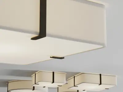 Elba Square - Elba Round ceiling light Low-poly 3D model