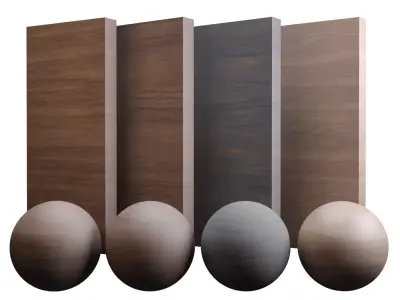 Fine Walnut Wood Varnished Texture PBR Vray Corona Blender Texture