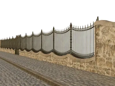 Classical Iron Gate 3D model