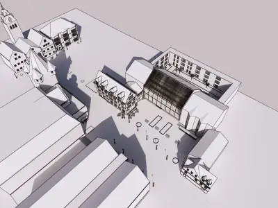 old europe streets 3 3D model 3D model