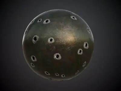 Metal Army Green Seamless PBR Texture Texture