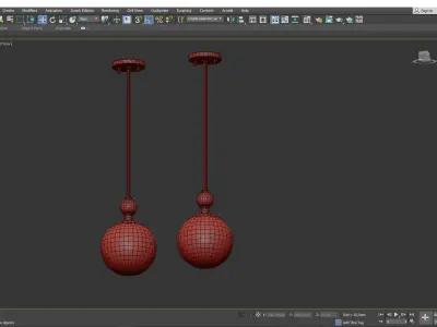 Daphne Globe Pendant Light Low-poly 3D model