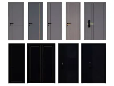 interior door 3D model 6