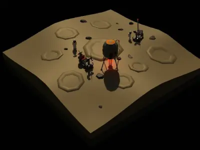 Land H3 Low-poly 3D model