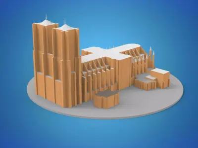 Notre Dame Cathedral Paris France 3D model