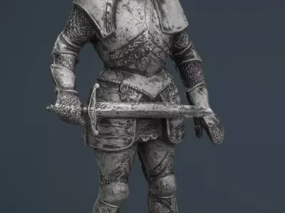 knight armor Low-poly 3D model