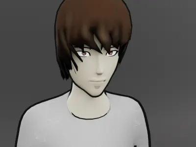 Light Yagami Kira Death note Free 3D model