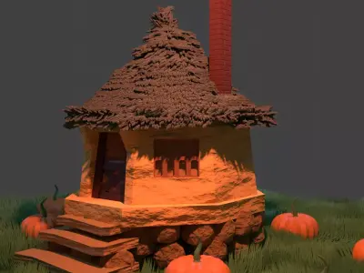 Fantasy Hagrid Hut 3D model