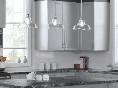 Polished Chrome Fresno Dome Light Single Dome Pendant 3D model