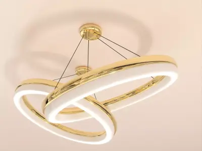 Modern chandelier 2 3D model
