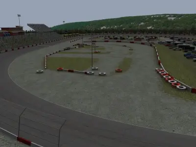 Small Town Speedway Game Ready Low-poly 3D model