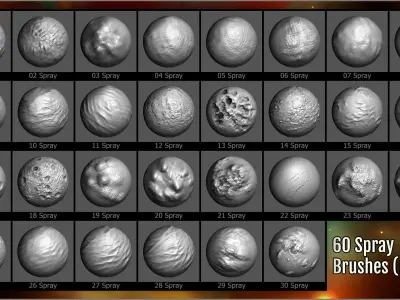 Alien Planet Maker 300 ZBrush Brushes 3D model