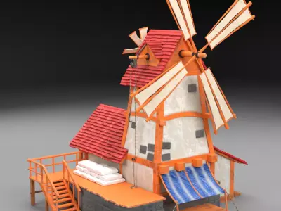 warehouse Low-poly 3D model