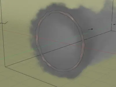 Thanos Portal Animated and Simulated 3D model