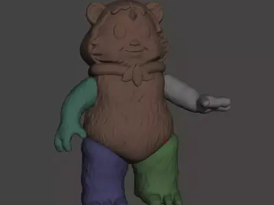 STL File 3D Ewoks Princess Kneesa 3D Print Model 3D OBJ 3D print 3D print model