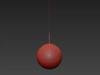 Mirror Ball Gold Pendant 3D model