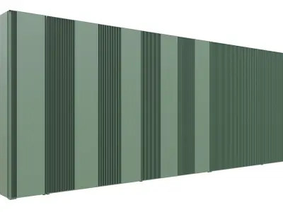 Entrance group with gate 3D model