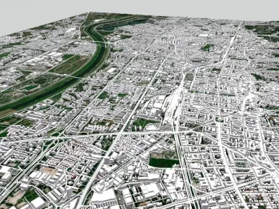 Cityscape Zagreb Croatia 3D model