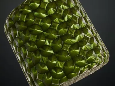 Shiny Green Metal Sci-Fi PBR Seamless Texture
