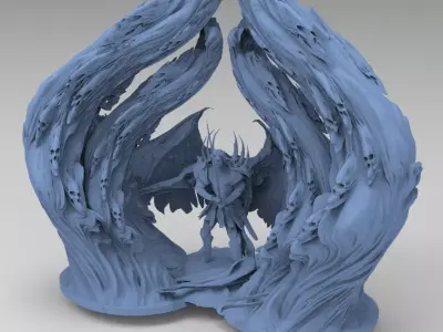 Arch Angel Michael with swarm 3D model