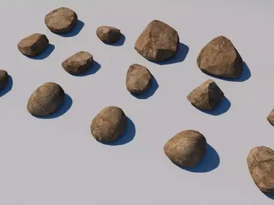 Stones Low-poly 3D model