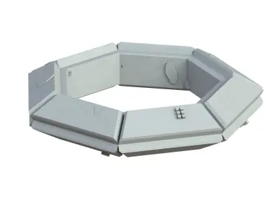 Sci Fi Object No 3955 Low Poly Low-poly 3D model
