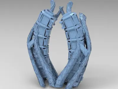 Sci fi eclipse monolith Tower collection  3D model