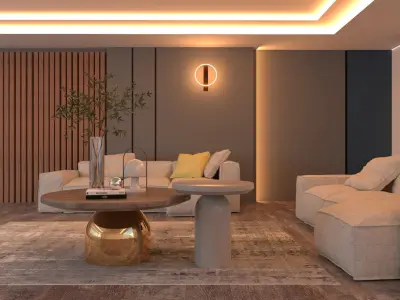 livingroom 3D model 5