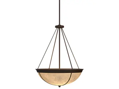 Antique Lobby Dome Light Pendant PBR 3D model