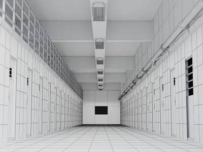 Prison Corridor 3D model