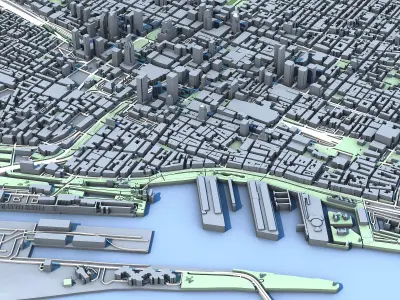 Montreal City Quebec Canada 3D model
