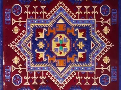 Star Medallion Rug Tile Texture