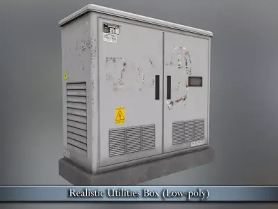 PBR Realistic Utilities Box Low-poly 3D model