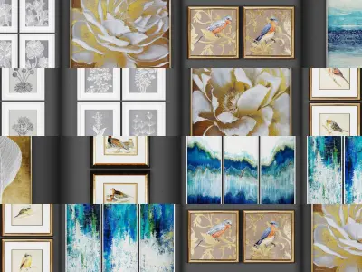 Collection of Picture Frames - 20 sets 3D Model Pack 11