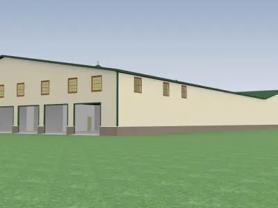 Heated Shop With Living Space 3D model