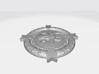 Old Moldavia Church Emblem 3D model
