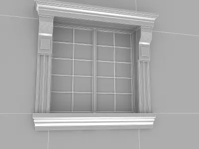 Window Frame 11 Low-poly 3D model