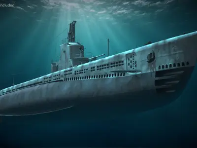  USS Drum SS-228 Submarine Rigged 