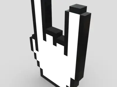 Cursor Hand 5 Low-poly 3D model