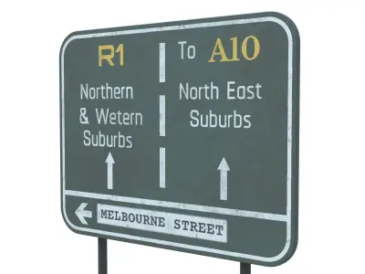 Street Sign 14 3D model